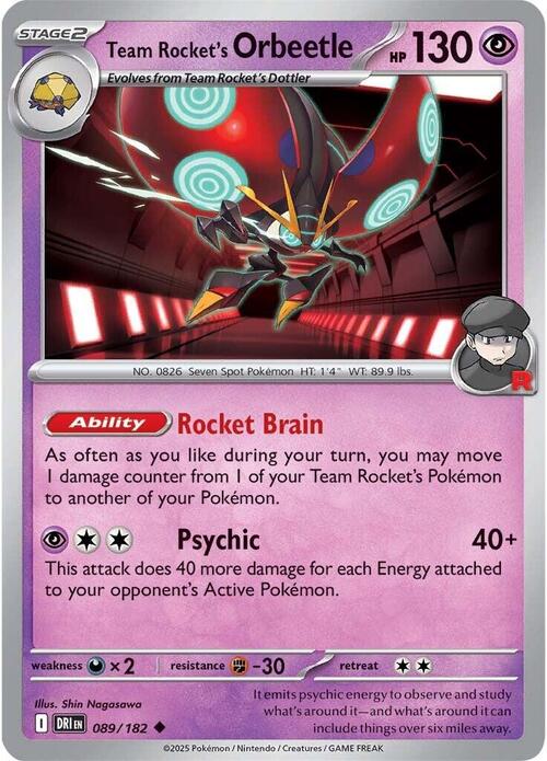 Team Rocket's Orbeetle Card Front