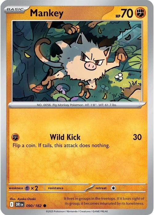 Mankey Card Front