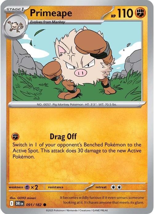 Primeape Card Front