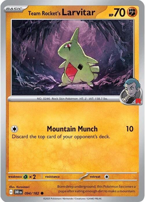 Team Rocket's Larvitar Card Front