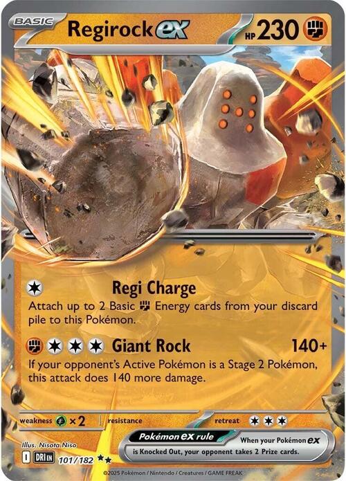 Regirock ex Card Front
