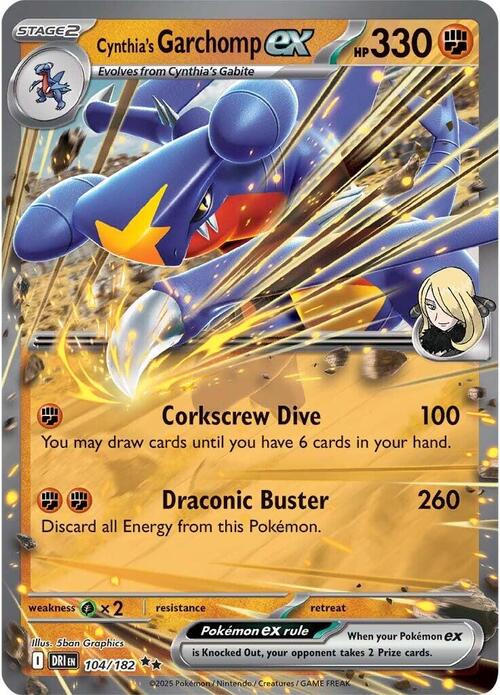Cynthia's Garchomp ex Card Front