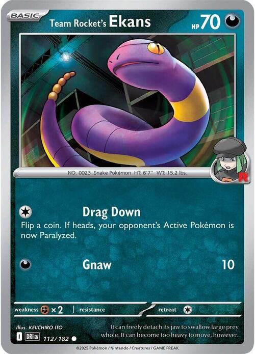 Team Rocket's Ekans Card Front