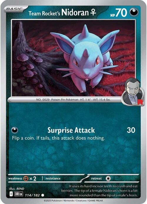 Team Rocket's Nidoran [F] Card Front
