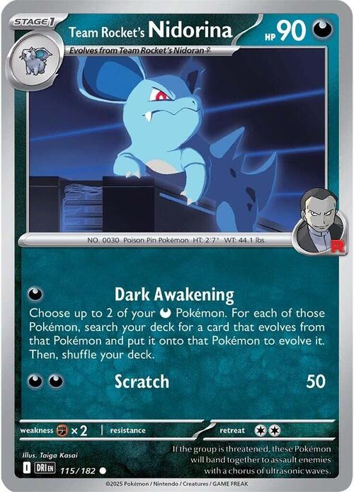 Team Rocket's Nidorina Card Front