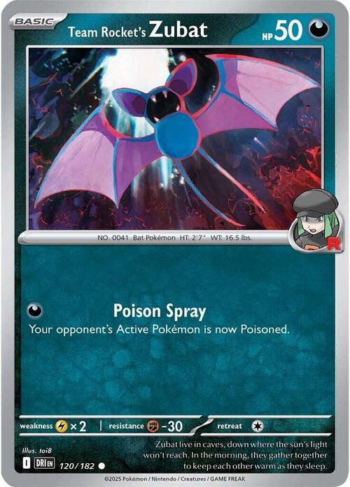 Team Rocket's Zubat Card Front