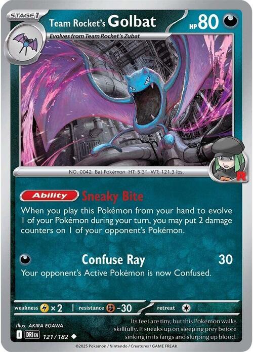 Team Rocket's Golbat Card Front
