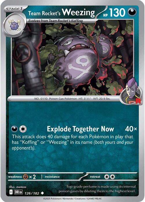 Team Rocket's Weezing Card Front