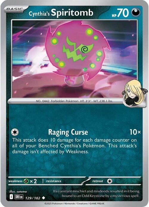 Cynthia's Spiritomb Card Front