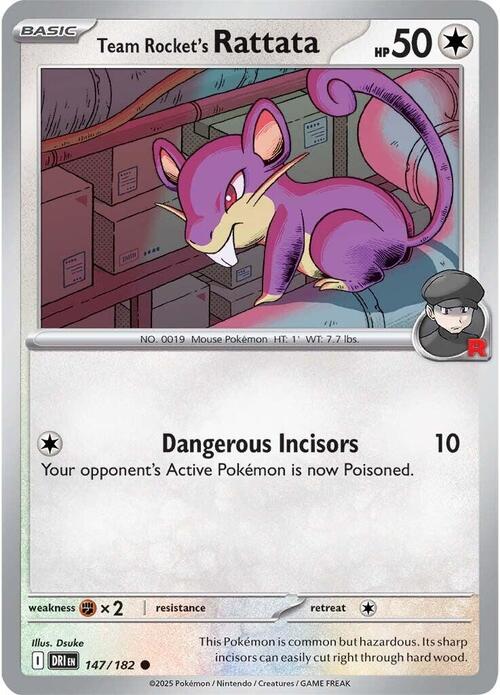 Team Rocket's Rattata Card Front