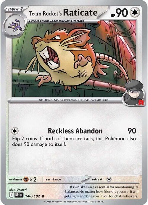 Team Rocket's Raticate Card Front