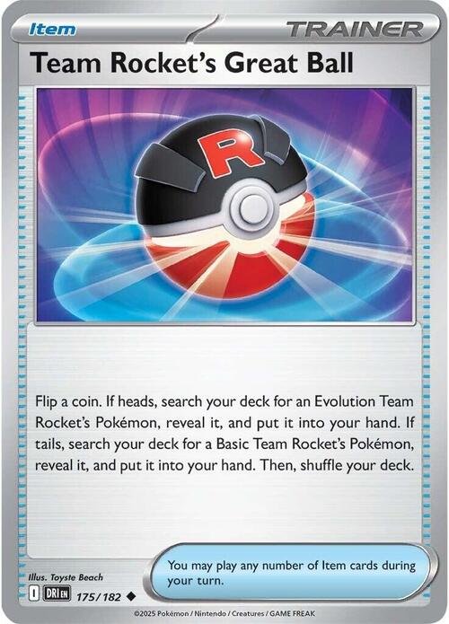 Team Rocket's Great Ball Card Front