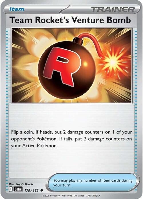Team Rocket's Venture Bomb Card Front