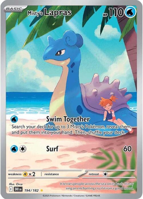 Misty's Lapras Card Front