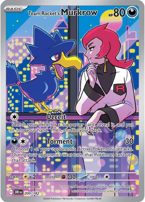 Team Rocket's Murkrow Card Front