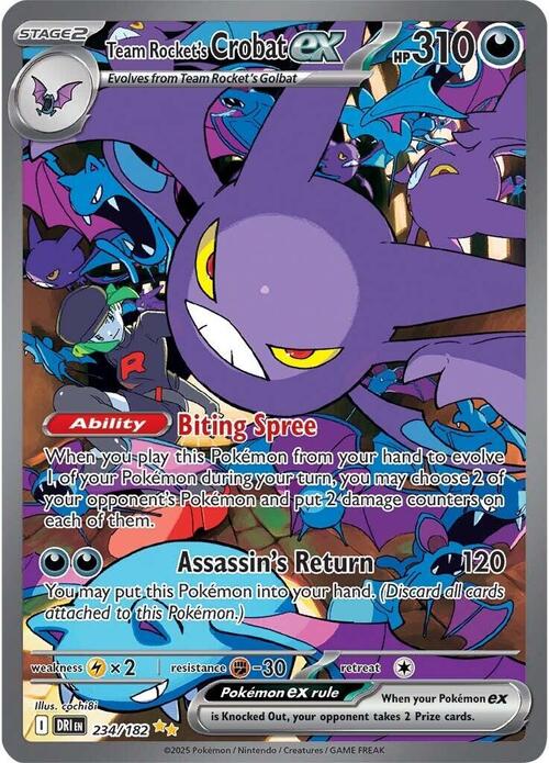Team Rocket's Crobat ex Card Front