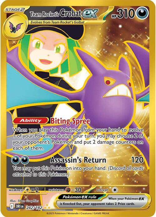 Team Rocket's Crobat ex Card Front