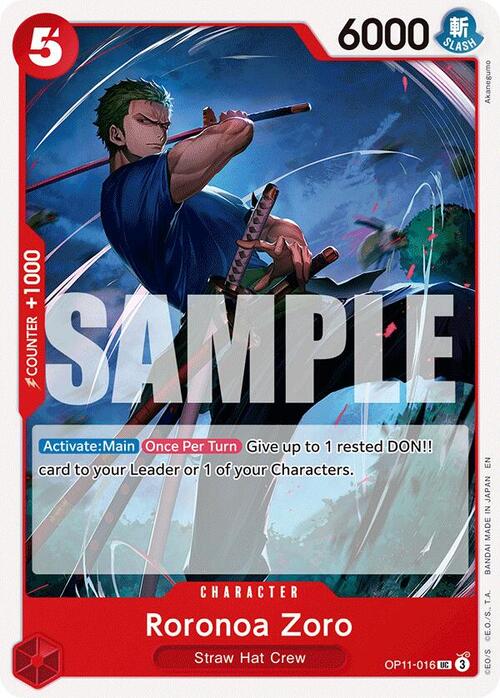 Roronoa Zoro Card Front