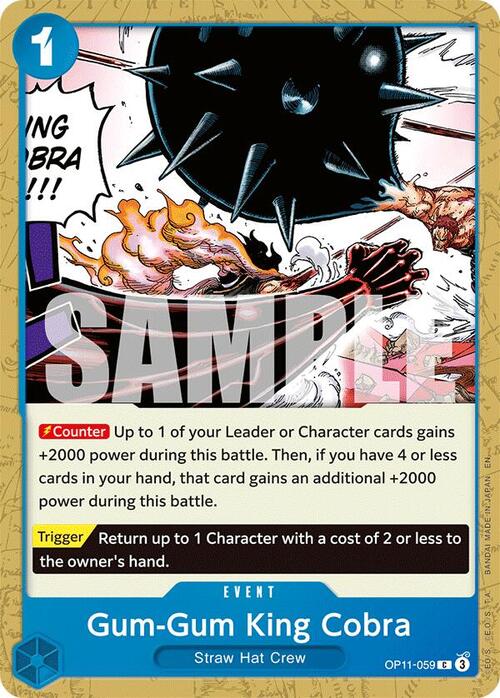 Gum-Gum King Cobra Card Front