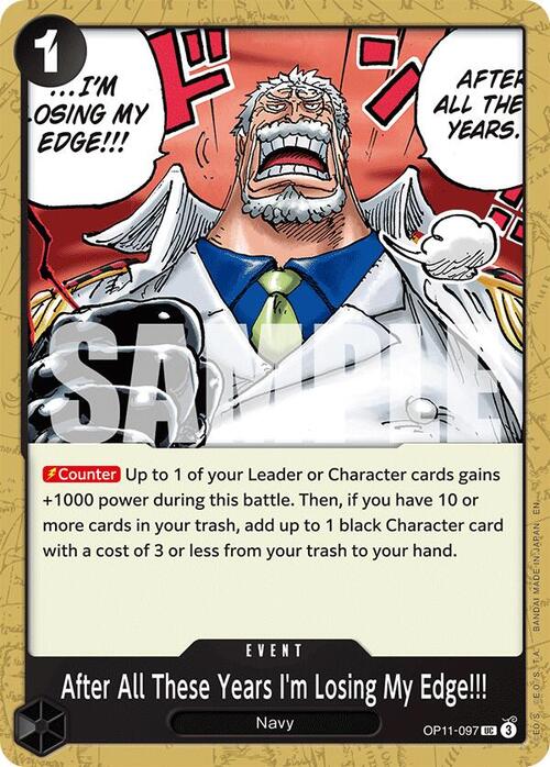 After All These Years I'm Losing My Edge!!! Card Front