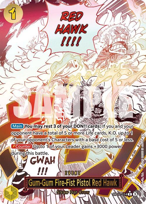 Gum-Gum Fire-Fist Pistol Red Hawk Card Front