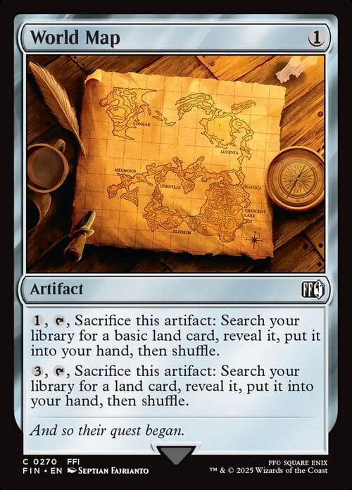 World Map Card Front