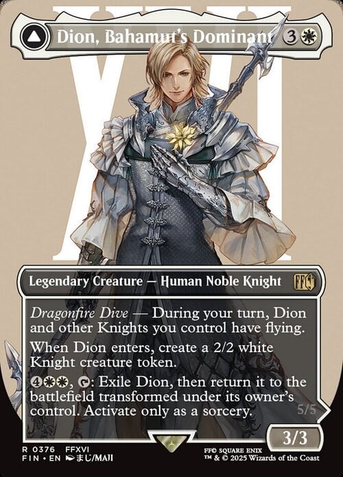 Dion, Bahamut's Dominant // Bahamut, Warden of Light Card Front