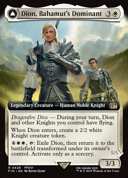Dion, Bahamut's Dominant // Bahamut, Warden of Light Card Front