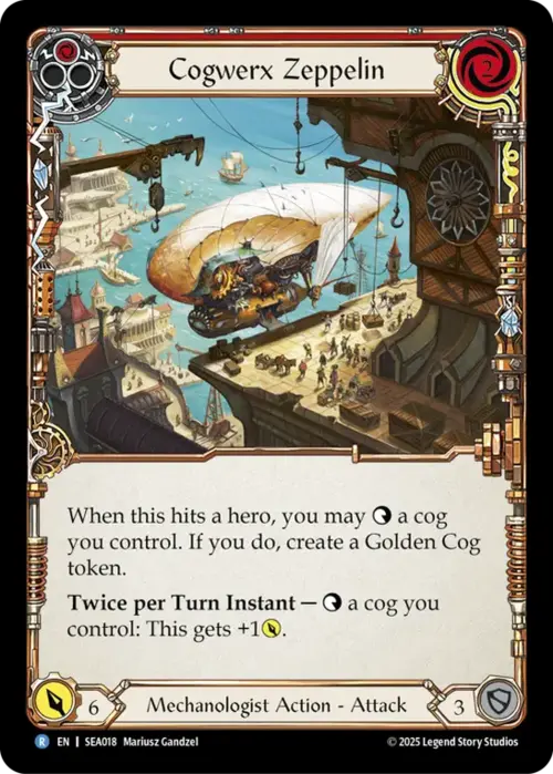 Cogwerx Zeppelin - Red Card Front