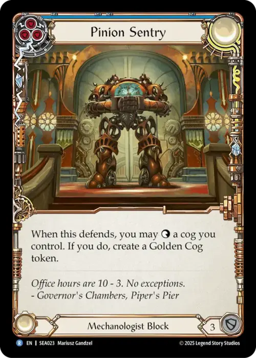 Pinion Sentry Card Front