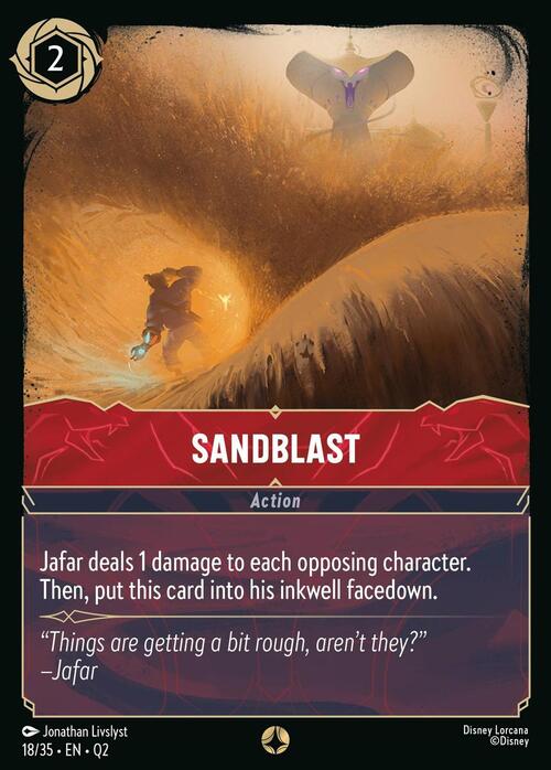 Sandblast Card Front