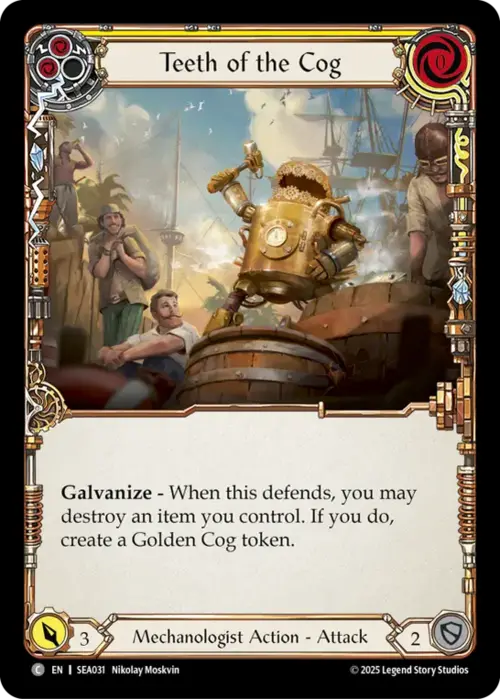 Teeth of the Cog - Yellow Card Front