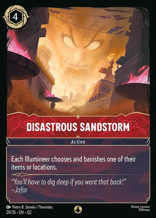 Disastrous Sandstorm Card Front
