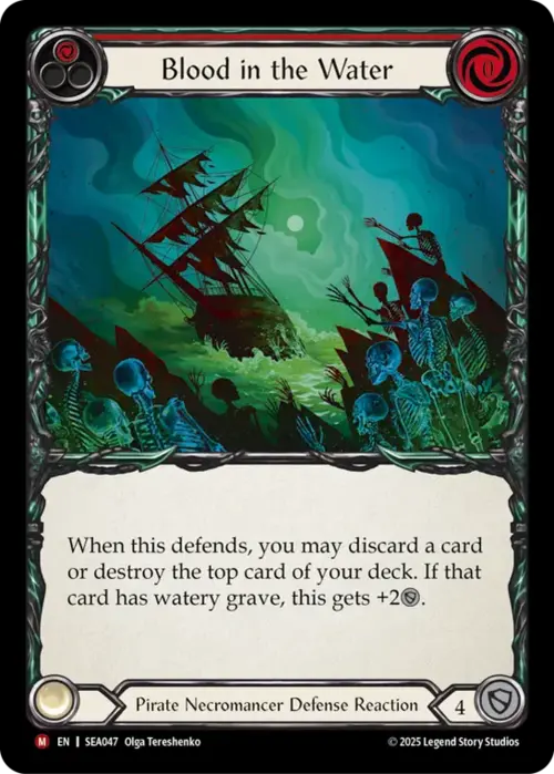 Blood in the Water Card Front