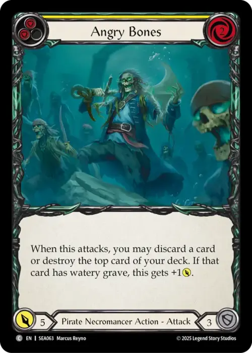 Angry Bones - Yellow Card Front