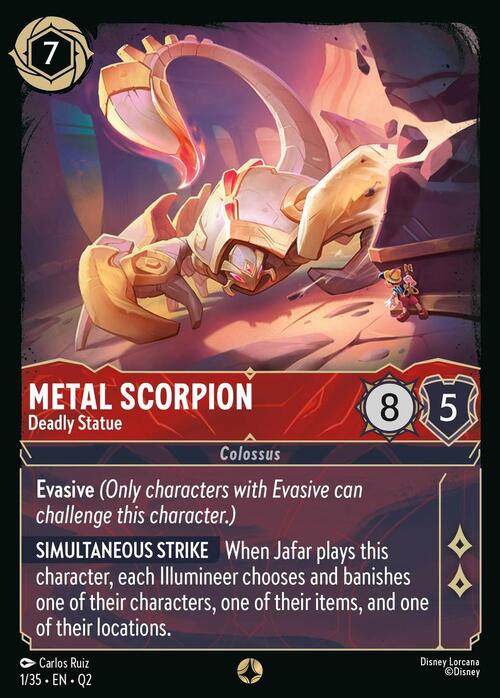 Metal Scorpion - Deadly Statue Card Front