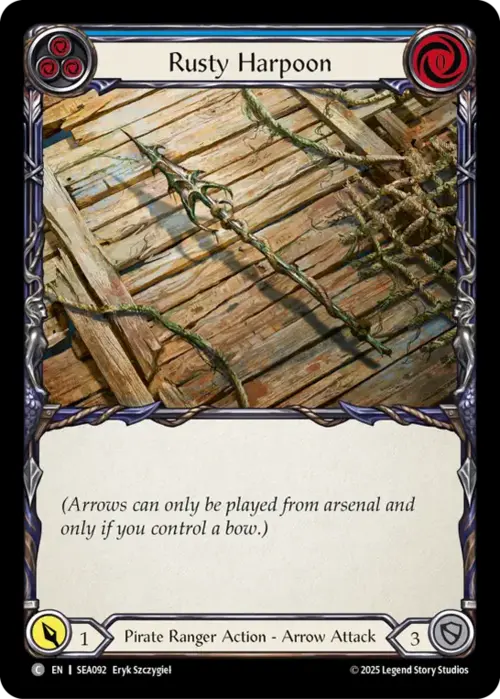 Rusty Harpoon Card Front