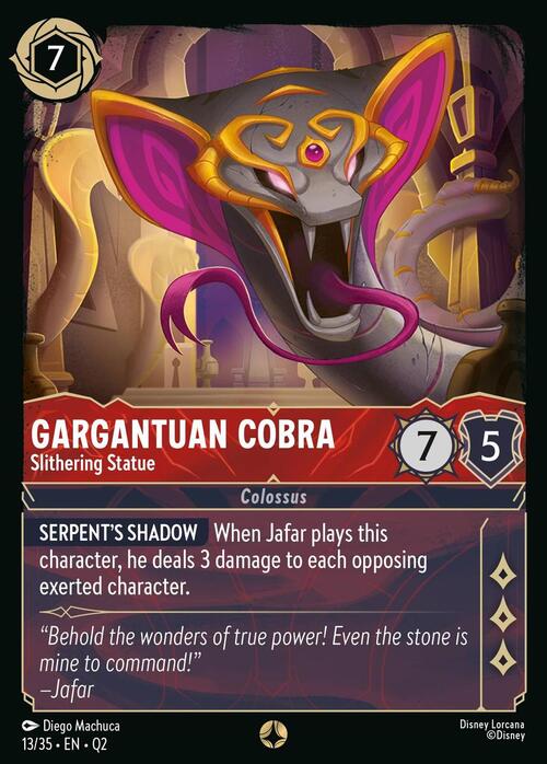 Gargantuan Cobra - Slithering Statue Card Front