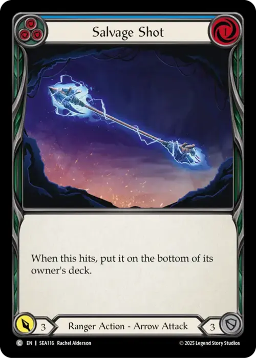 Salvage Shot - Blue Card Front