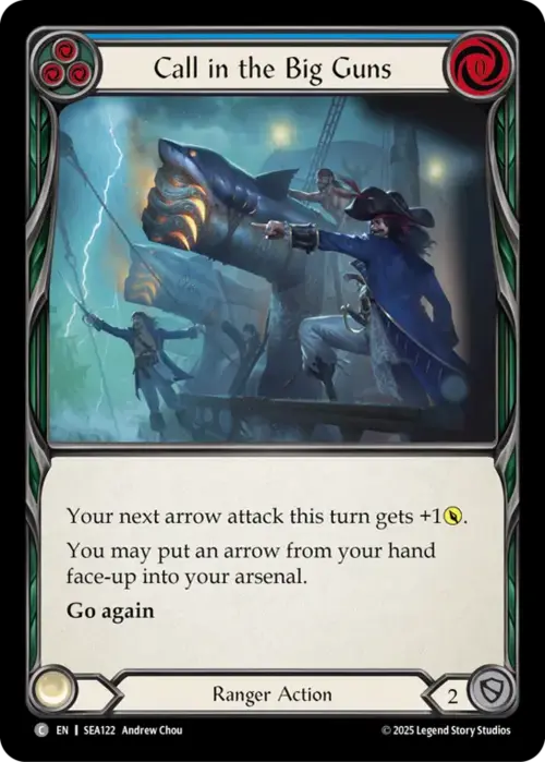 Call in the Big Guns - Blue Card Front