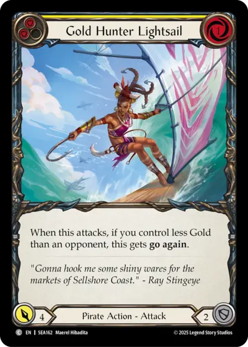 Gold Hunter Lightsail Card Front