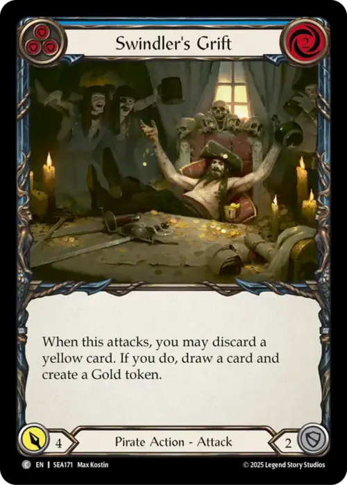 Swindler's Grift - Blue Card Front