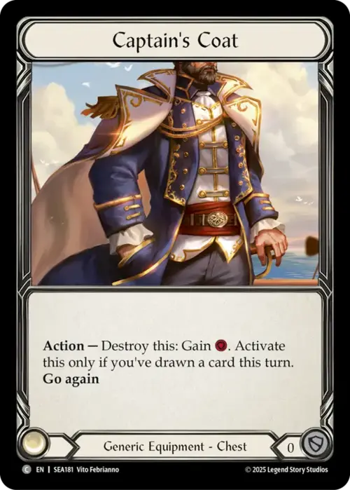 Captain's Coat Card Front