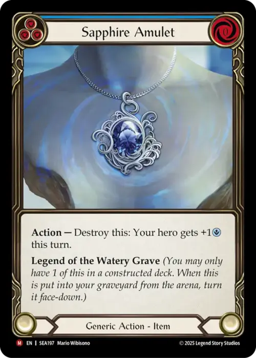 Sapphire Amulet Card Front