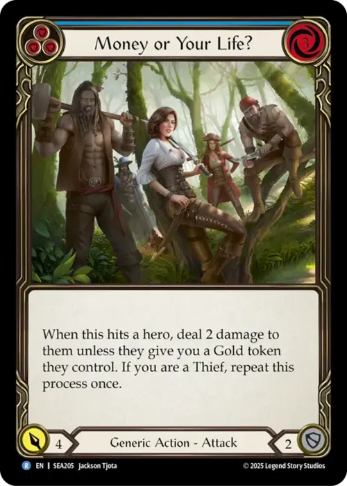 Money or Your Life? - Blue Card Front