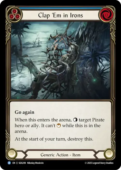 Clap 'Em in Irons Card Front