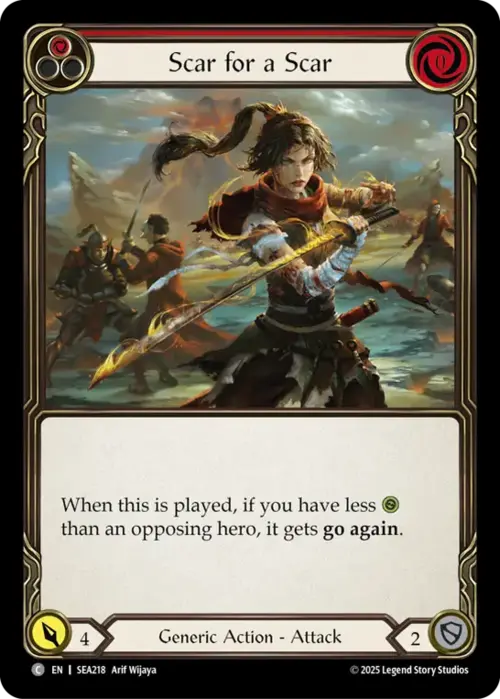 Scar for a Scar - Red Card Front