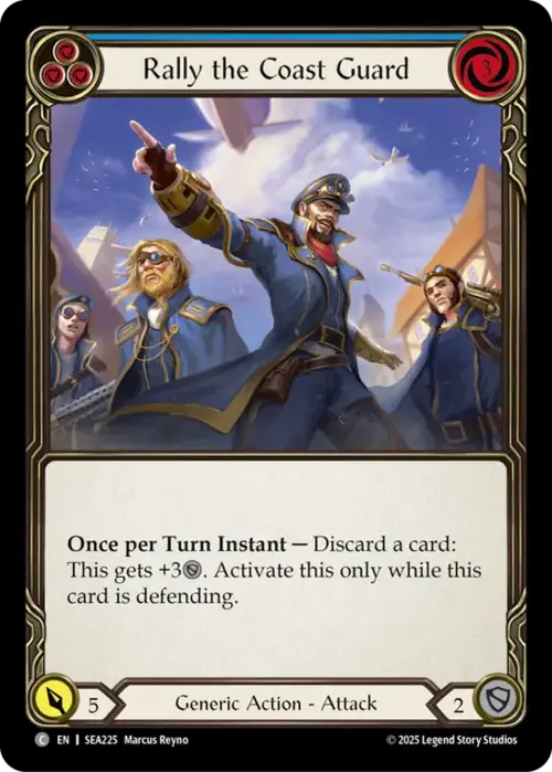 Rally the Coast Guard (Blue) Card Front