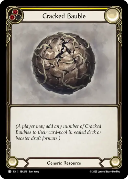 Cracked Bauble Card Front