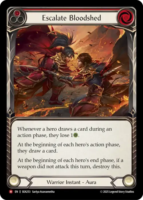 Escalate Bloodshed Card Front